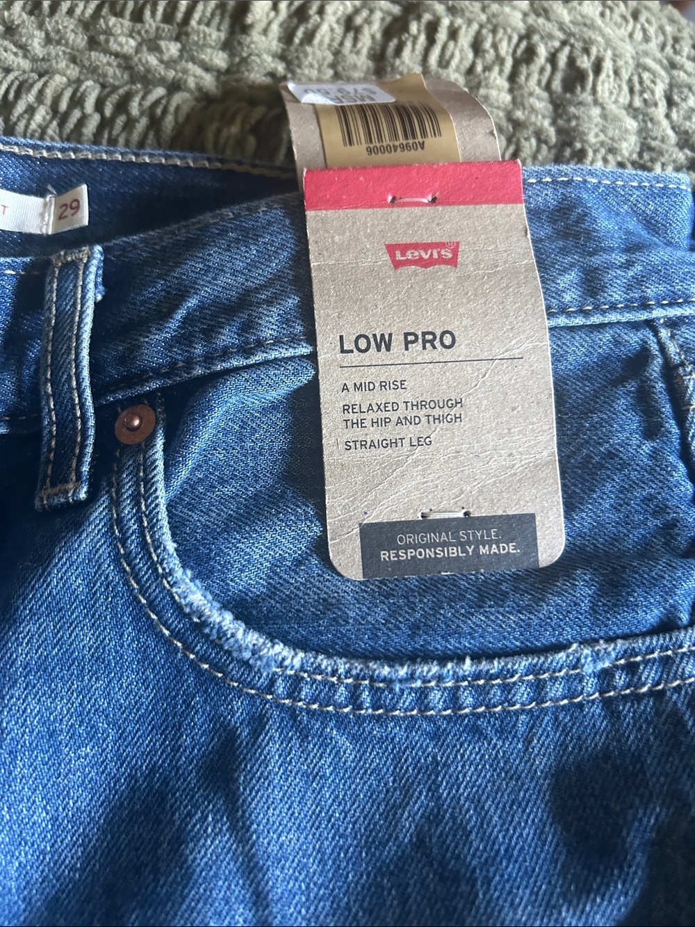 Levi's Blue Denim Low Pro Jeans with Tag